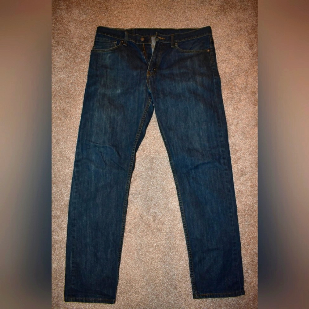 Mens Dark Blue Levi Strauss Straight Fit Denim Pants, Size: W 34 L 32